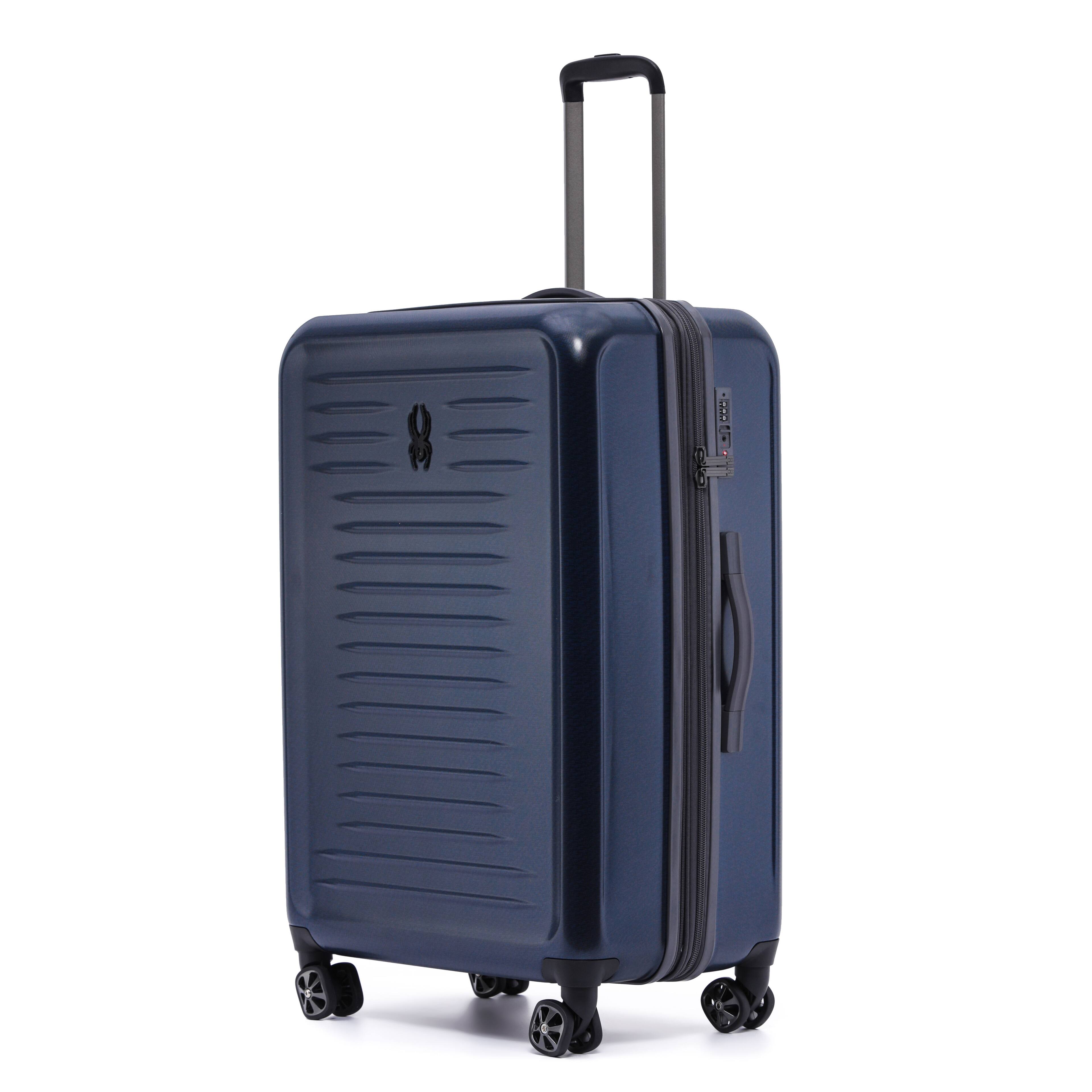 Angle. Spyder - Spyder Rails 2 Piece Luggage Set with 360 Spinner Wheels, TSA Approved Lock, 20 Inch, 29 Inch - Carbon Blue.