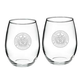 Jardine - Roger Williams University 21oz. 2-Piece Stemless Wine Glass Set - Multicolor