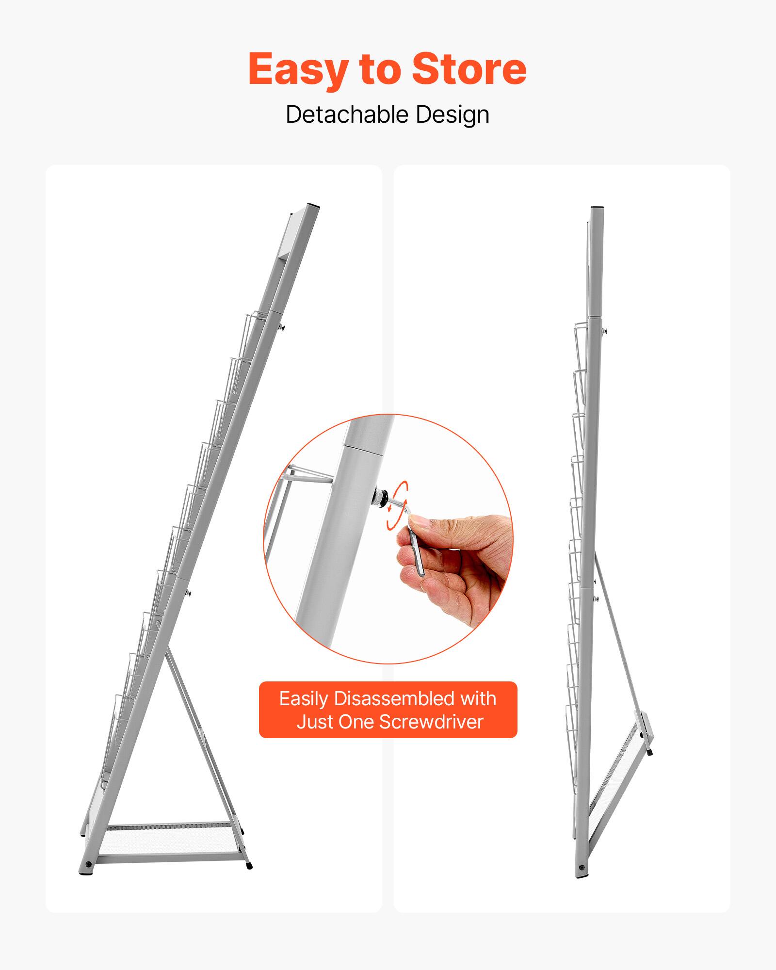Easy to Store  
Detachable Design  

Easily Disassembled with Just One Screwdriver