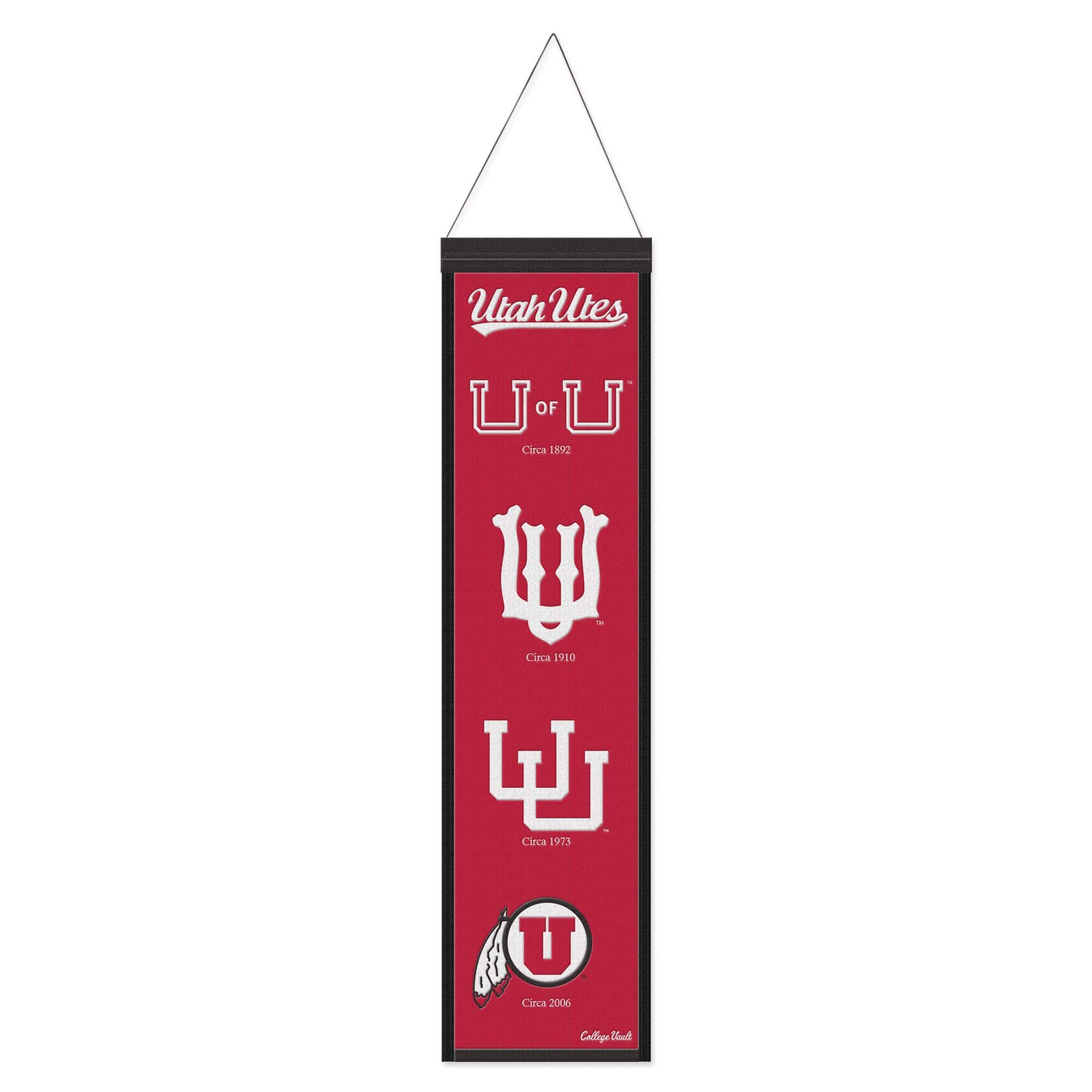 WinCraft - Utah Utes 8" x 32" Wool Evolution Banner - Multicolor