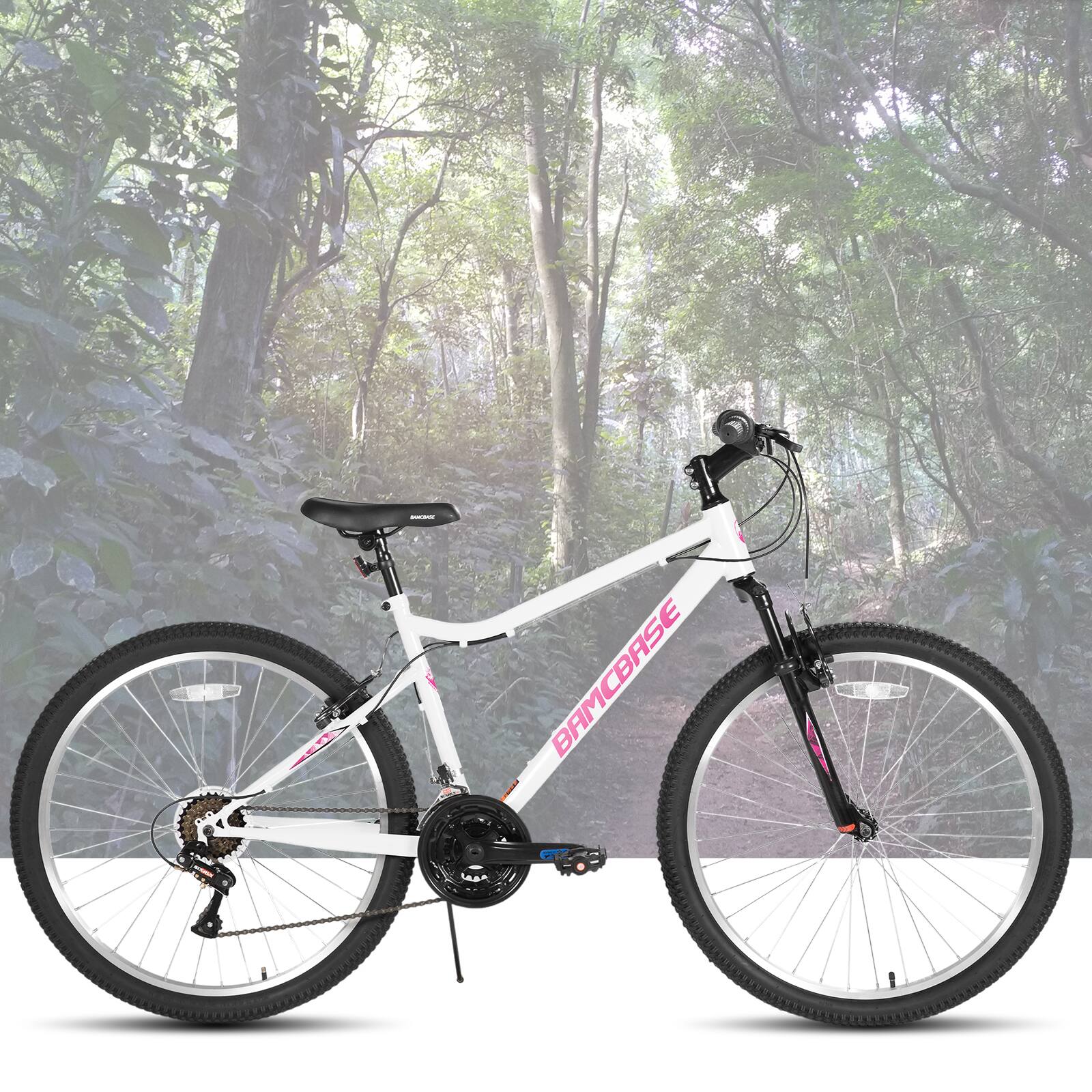 HILAND 26 Inch Womens Mountain Bike with 18 Speed, High Carbon