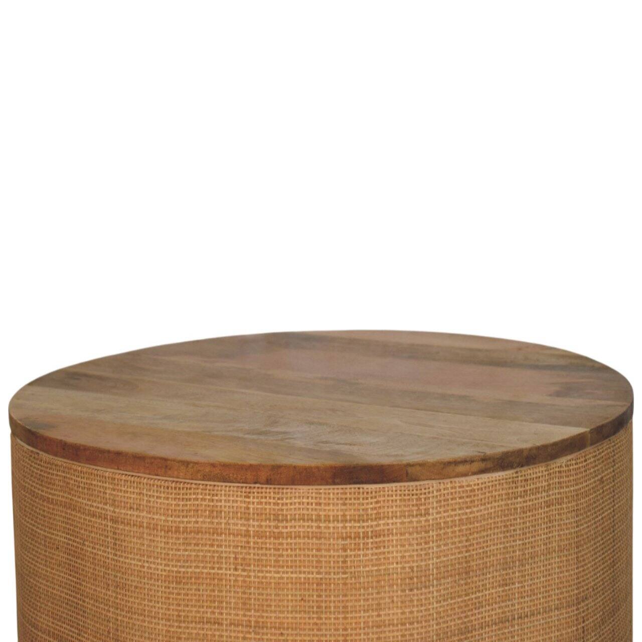 Left. Artisan Furniture - Artisan Furniture Solid Wood Larissa Round Coffee Table - Brown.
