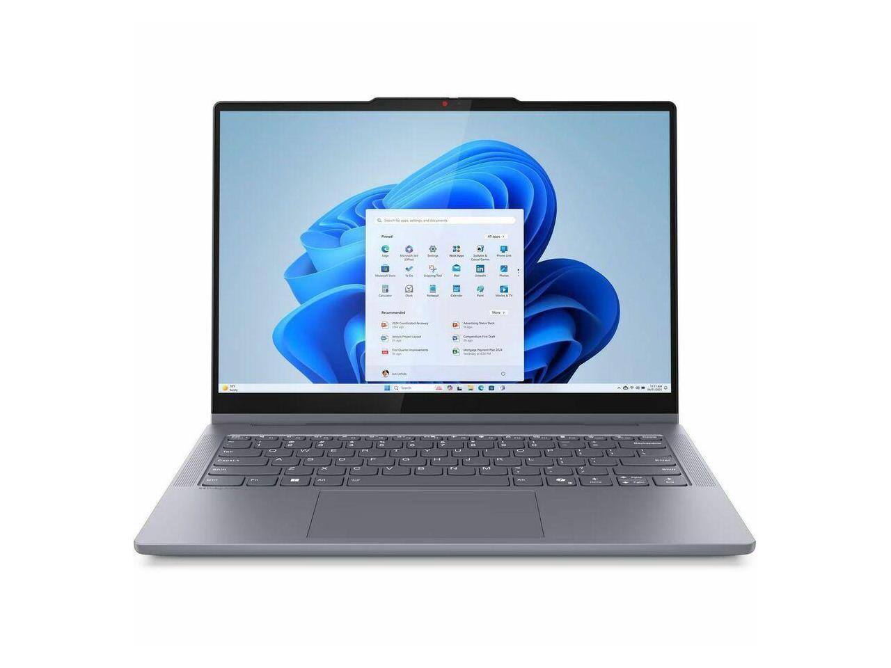 Alt View 8. Lenovo - Lenovo IdeaPad 5 14" Touch - Intel Core Ultra 7 - 16 GB - 1 TB SSD - Luna Gray - Windows 11 - Gray.