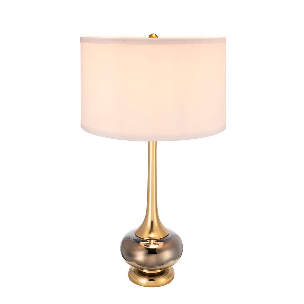 Left. APRILSOUL - D15x29 in Table Lamp with Glass Drum (Lamp Shade Assembly Required) - N/A.