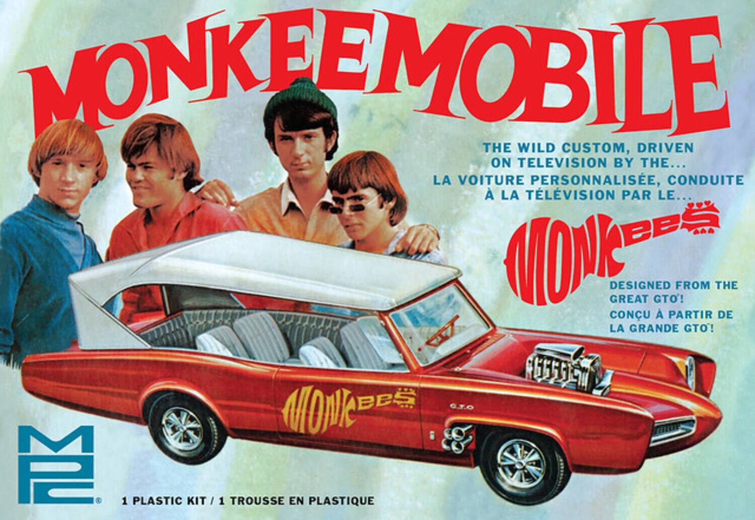 MONKEEMOBILE THE WILD CUSTOM, DRIVEN ON TELEVISION BY THE... LA VOITURE PERSONNALISÉE, CONDUITE À LA TÉLÉVISION PAR LE... BBS MONE GREAT DESIGNED GTO! FROM THE CONCU À PARTIR DE LA GRANDE GTO! 65999 MONK BBS GJ.O M   1 PLASTIC KIT / 1 TROUSSE EN PLASTIQUE