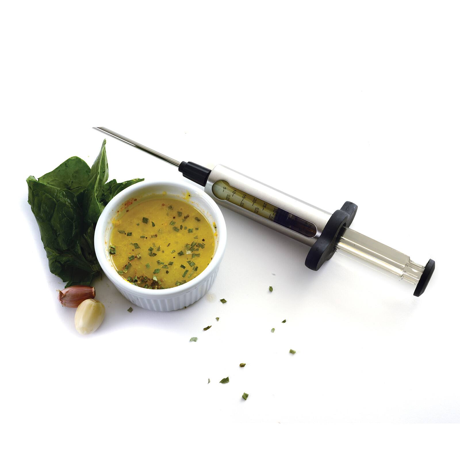 Alt View 4. Norpro - Stainless Steel Flavor Injector, 1.5 oz Capacity with 2 Needles - Silver.