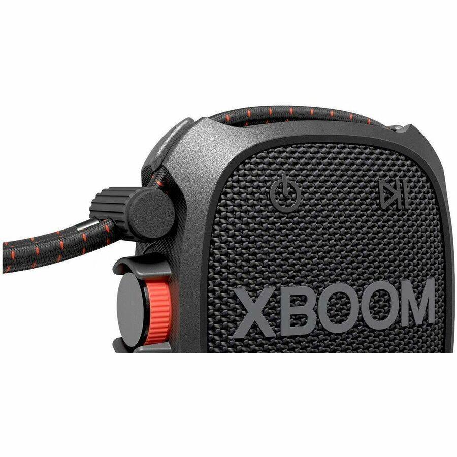 Alt View 3. LG - LG XBOOM Go XG2T Portable Bluetooth Speaker System - 5 W RMS - Google Assistant, Siri Supported - Black - Battery - Black.