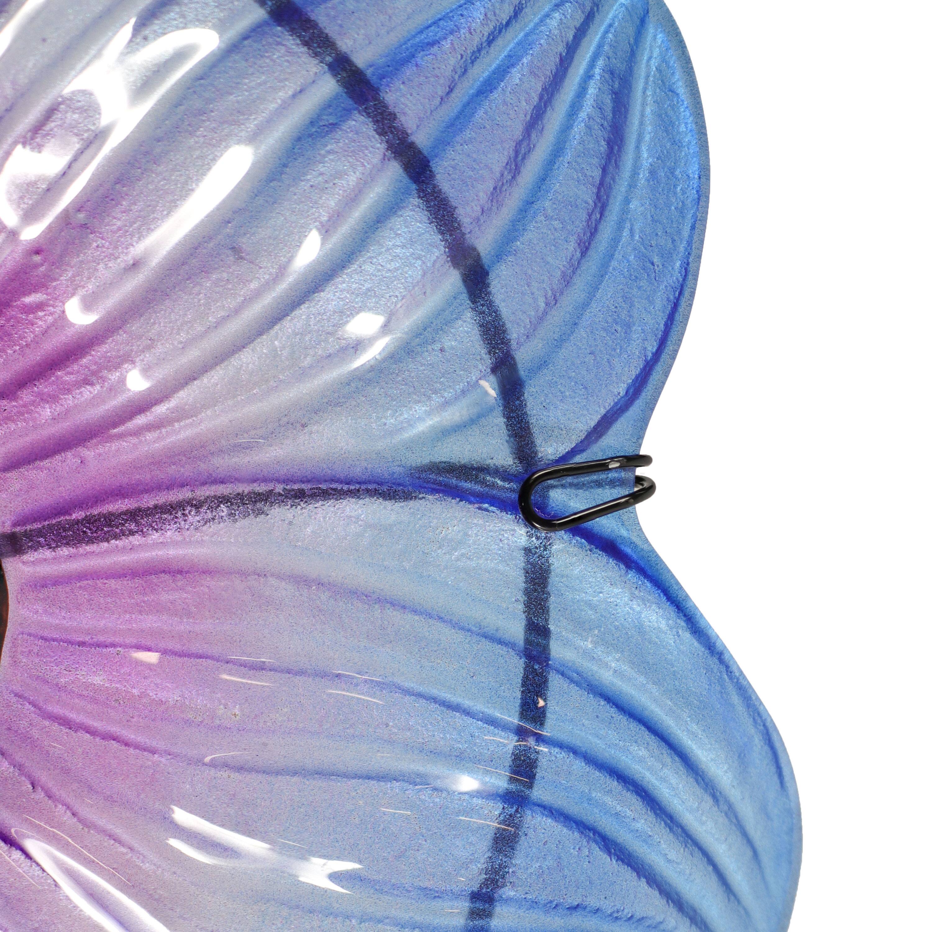 Alt View 9. Sunnydaze - Deck-Mounted/Staked Glass Bird Bath - Morning Glory.