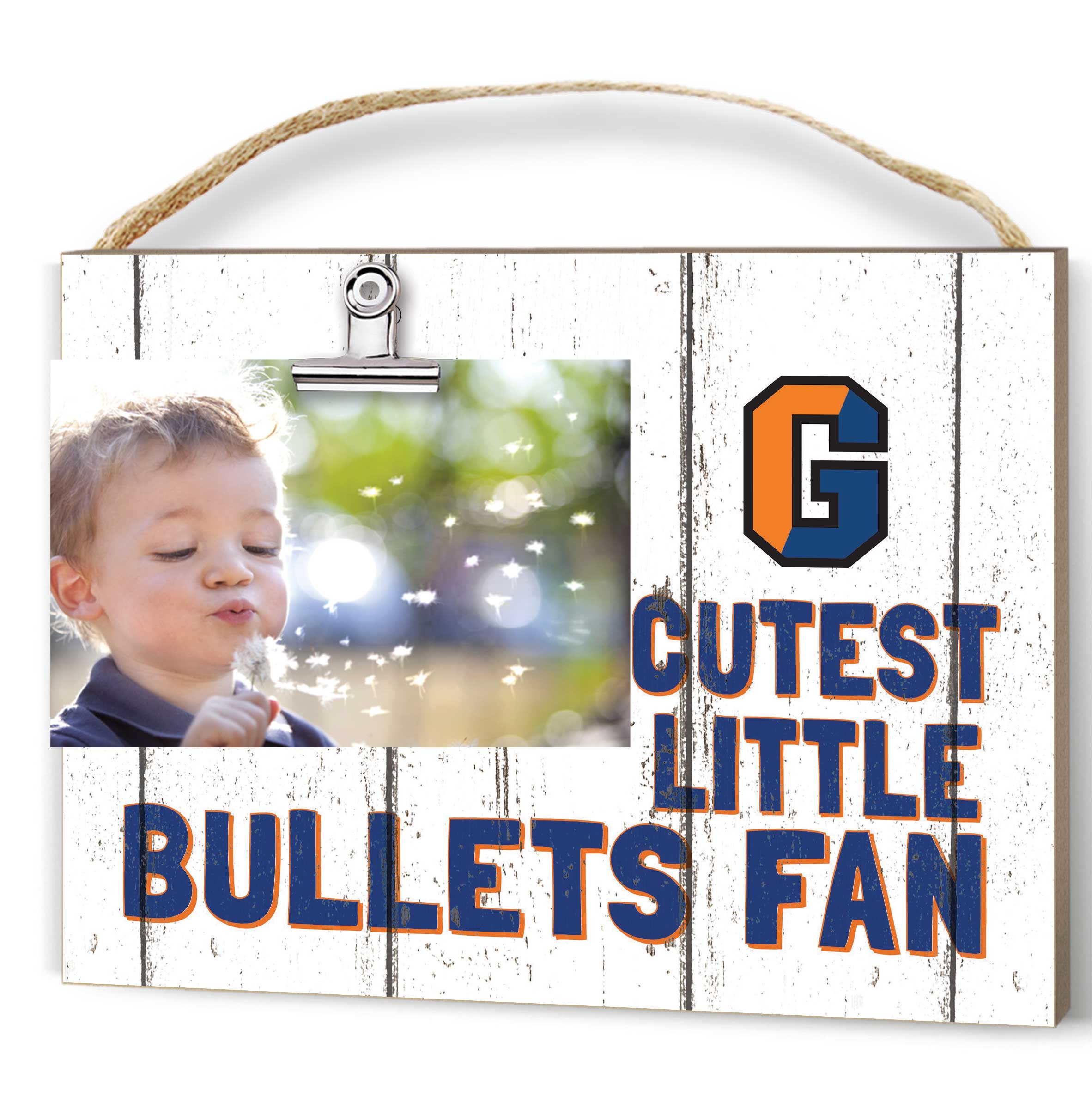 White Gettysburg Bullets 8'' x 10'' Cutest Little Weathered Logo Clip Photo Frame