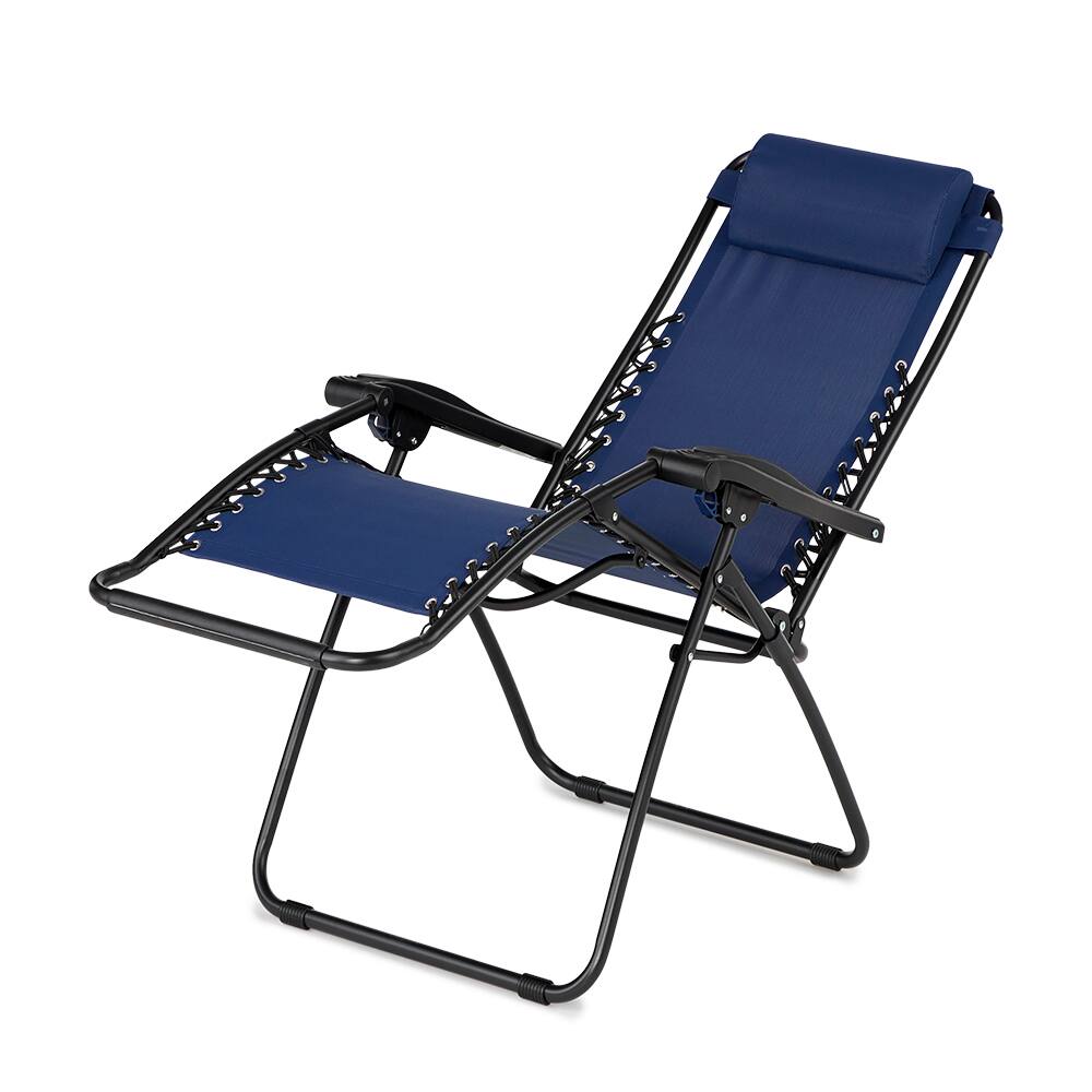 Alt View 4. Caravan Canopy - Caravan Canopy Infinity Zero Gravity Steel Frame Patio Deck Chair, Blue (2 Pack) - Blue.