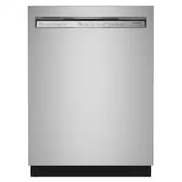 KitchenAid - 24" Front Control Built-In Dishwasher with Tub, ProWash Cycle, 3rd Rack, 39 dBA - Stainless Steel