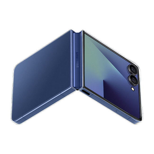 Back. Samsung - Samsung Galaxy Z Flip7 Clear Case - Clear.