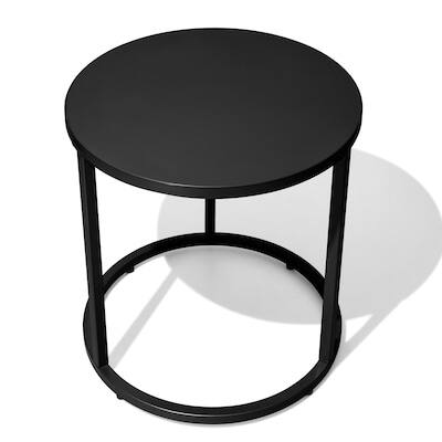 Angle. Crestlive Products - Crestlive Products Outdoor Square Dining End Table 17.91 In - Black.