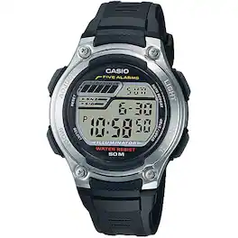 Casio - Men's Illuminator Digital Watch with Dial - W-212H-1AV - Black