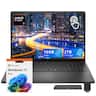 Dell - Upgraded - 16 16" FHD+ Touchscreen Laptop,AMD Ryzen 7 250,16GB RAM,1TB SSD+1TB Dock Station,Backlit Keyboard,Win 11 Pro - Black