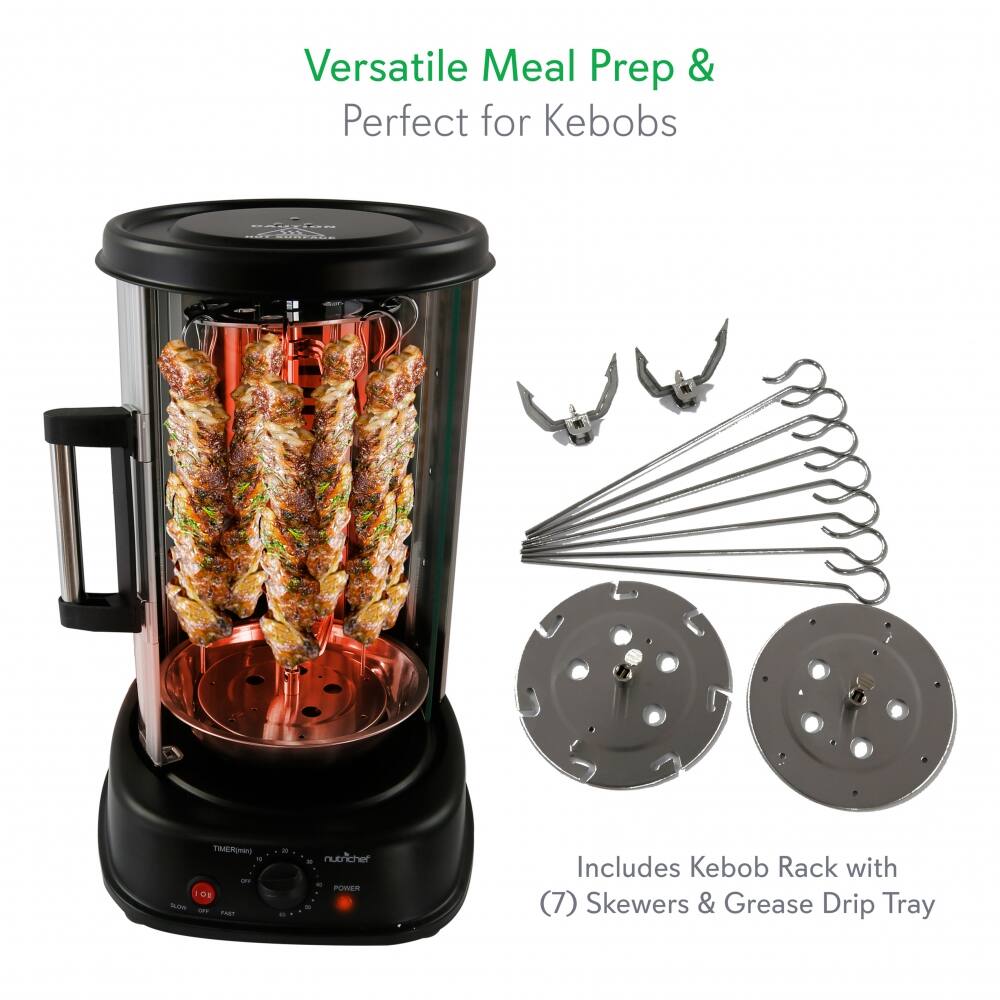 Versatile Meal Prep & Perfect for Kebobs

Includes Kebob Rack with (7) Skewers & Grease Drip Tray