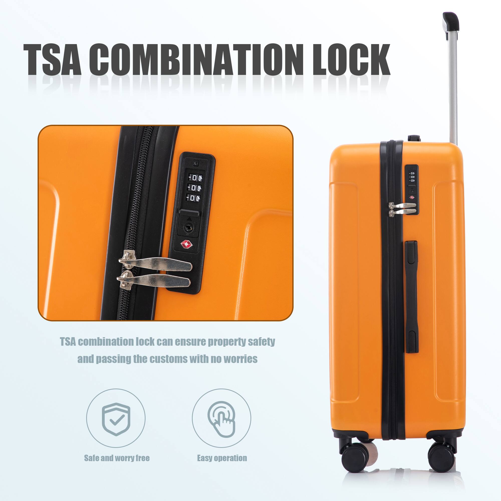TSA COMBINATION LOCK

TSA combination lock can ensure property safety and passing the customs with no worries

- Safe and worry free
- Easy operation