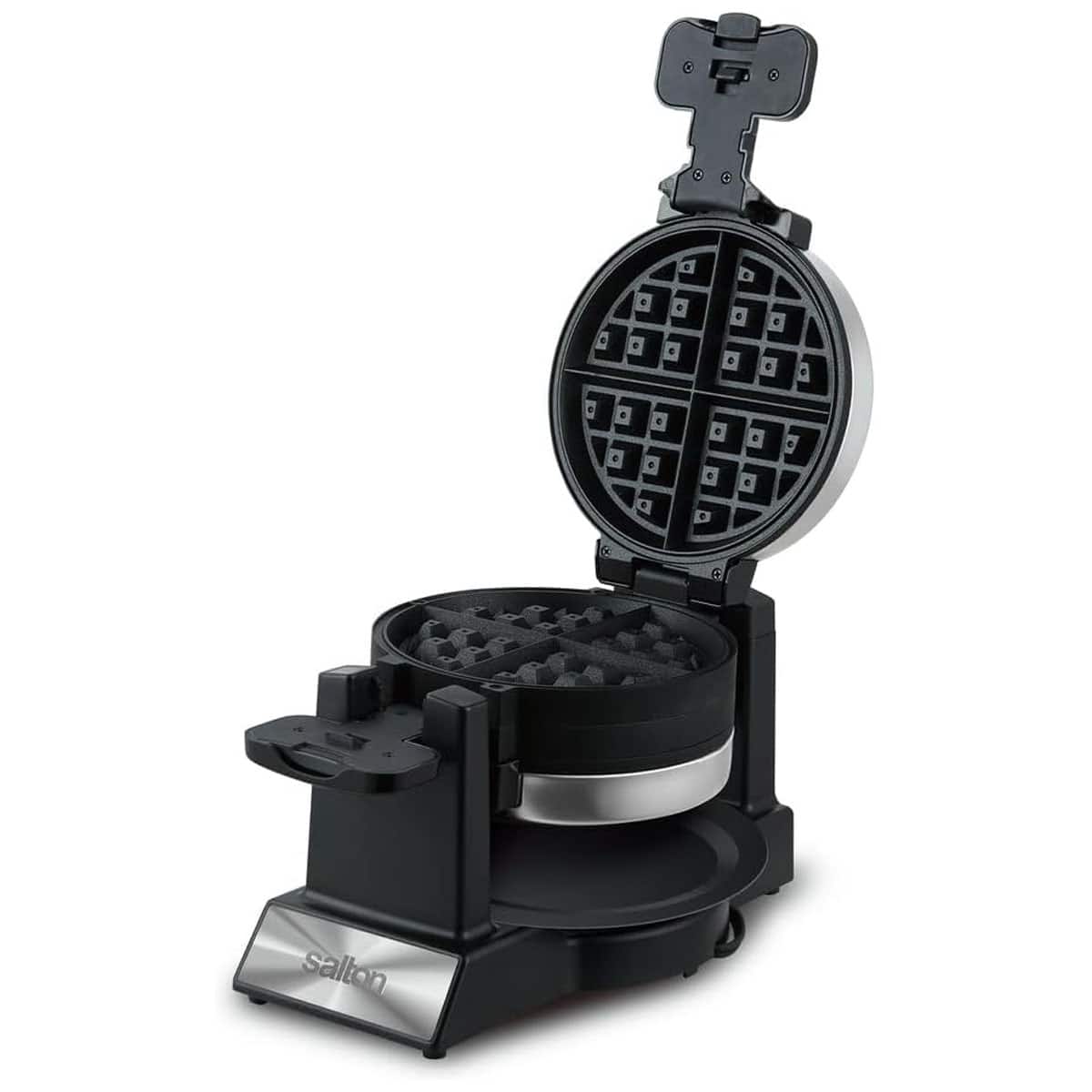 Salton - Rotating Double Belgian Waffle Maker - Red