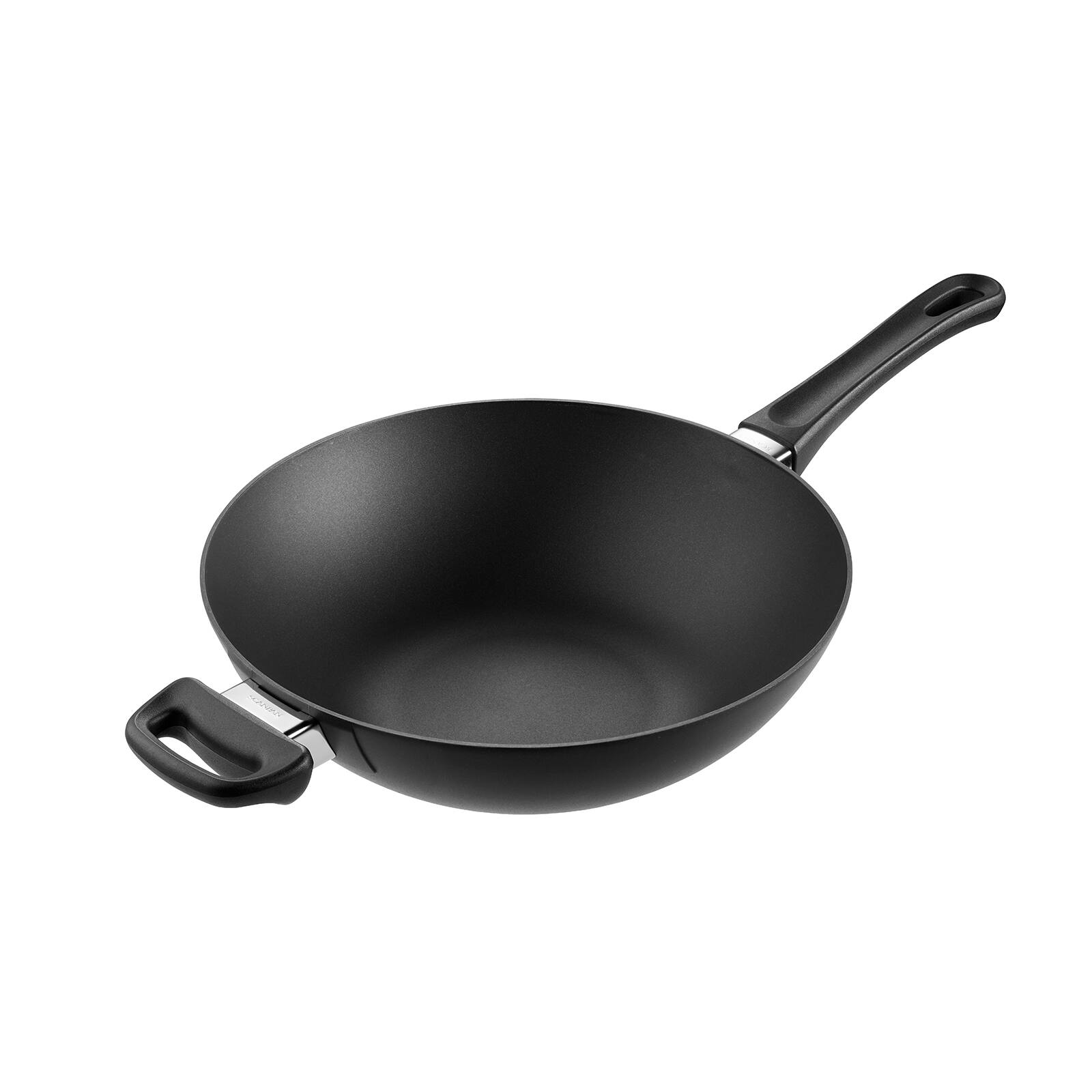 Front. Scanpan - Classic 11 Inch Nonstick Stir Fry Pan - Black.