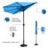 Alt View 13. Nature Spring - 9-Foot Half Round Patio Umbrella - Blue.