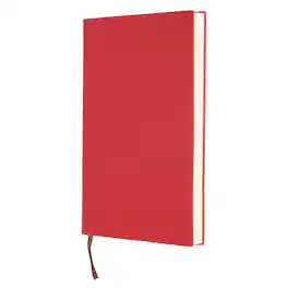 Unique Bargains - Lined Journal Notebook 8.3x5.7", A5 98 Pages 80GSM Soft PU Leather Ribbed Daily Journal for Office Home - Red