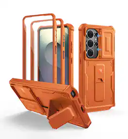dexnor - for Samsung Galaxy S26 Ultra Case with Upgraded Slide Camera Cover & Kickstand(2026) - Orange