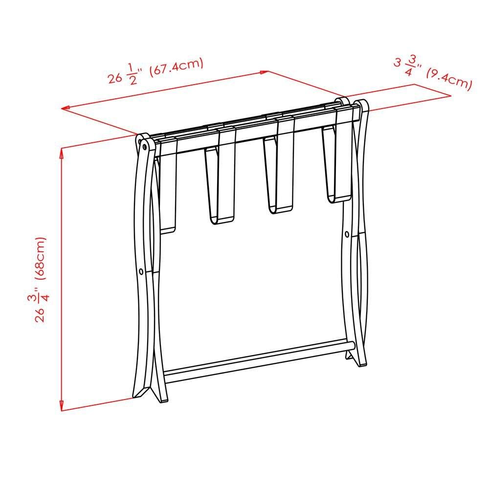 26 1/2" (67.4cm)  
3 3/4" (9.4cm)  
26 3/4" (68cm)