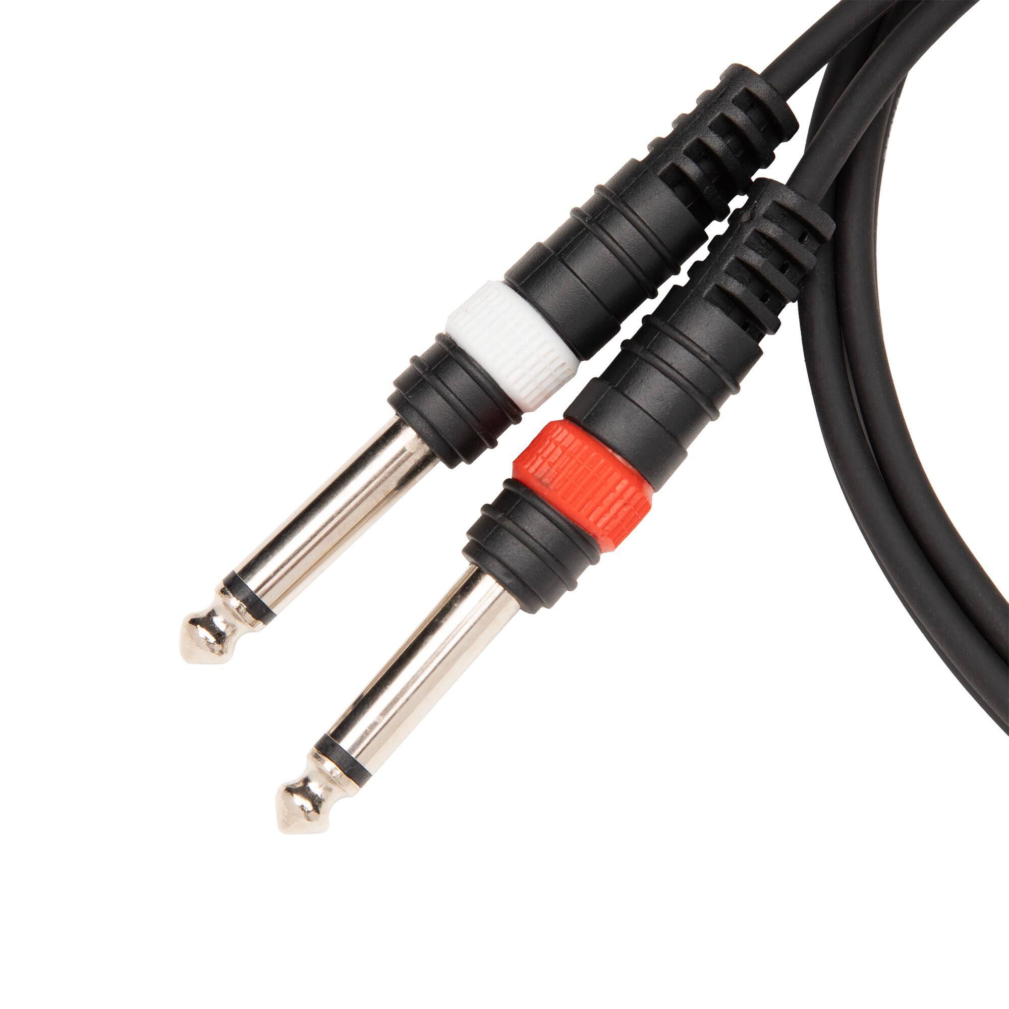 FocusProAudio 3' Stereo Breakout 3.5mm TRS Dual 1/4in TS Cable