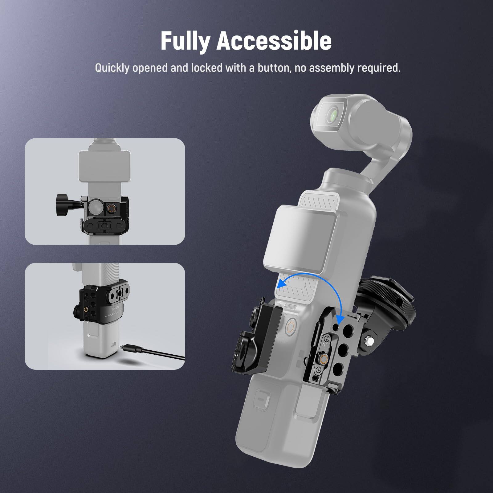 Fully Accessible

Quickly opened and locked with a button, no assembly required.