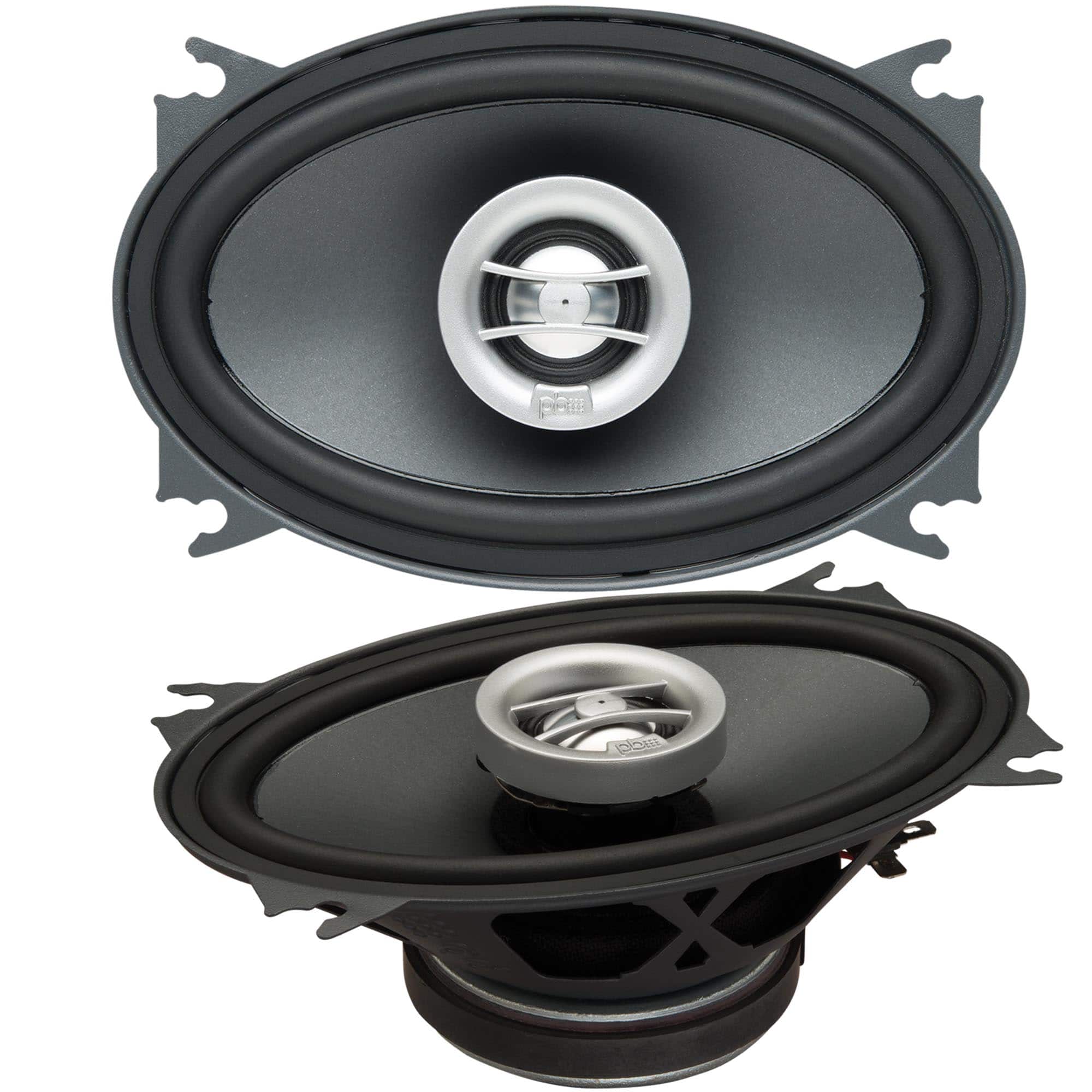 Powerbass - OE-462 - 4x6" Coaxial Speakers 2-Ohm - Pair - Black/Gray