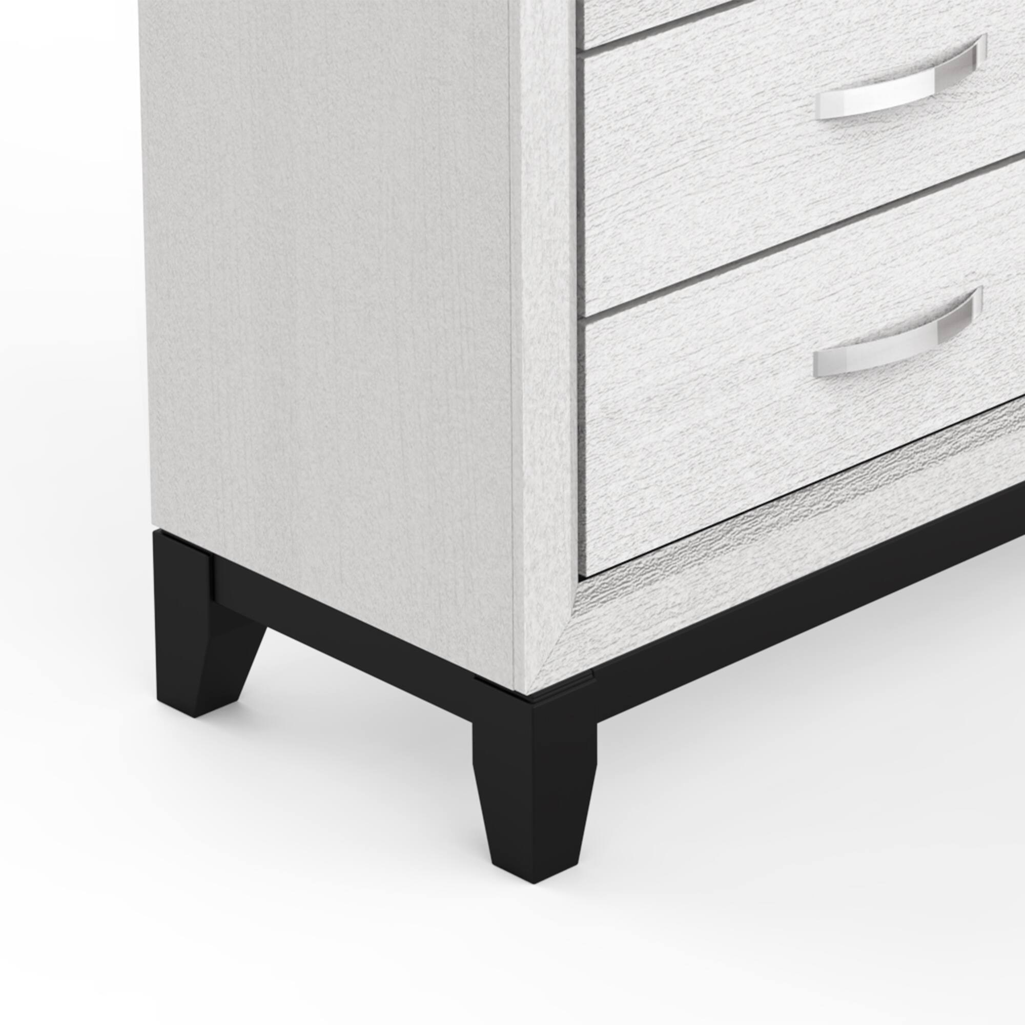 Alt View 5. Vaczon - Elegant Two-Tone Chest with Modern Wooden Accents and Ample Storage Space, Ideal for Any Home Decor - White.