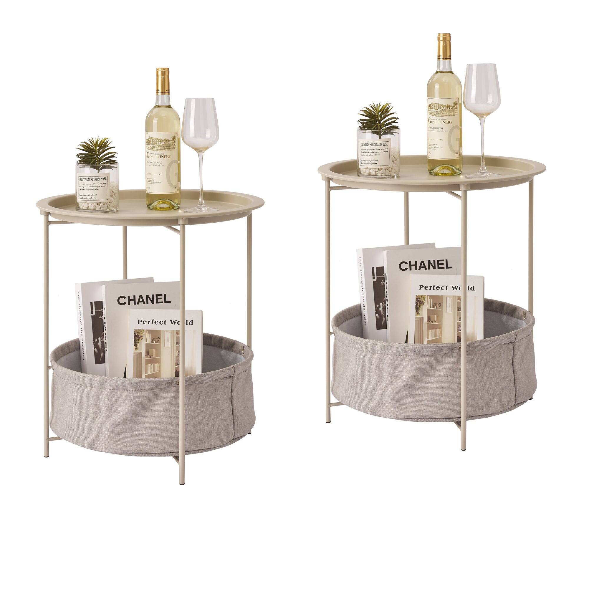 With basket 2PCS Beige