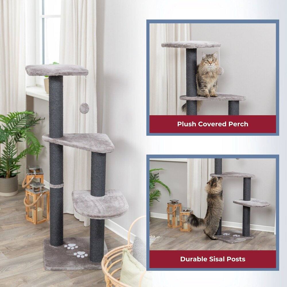 Plush Covered Perch  
Durable Sisal Posts