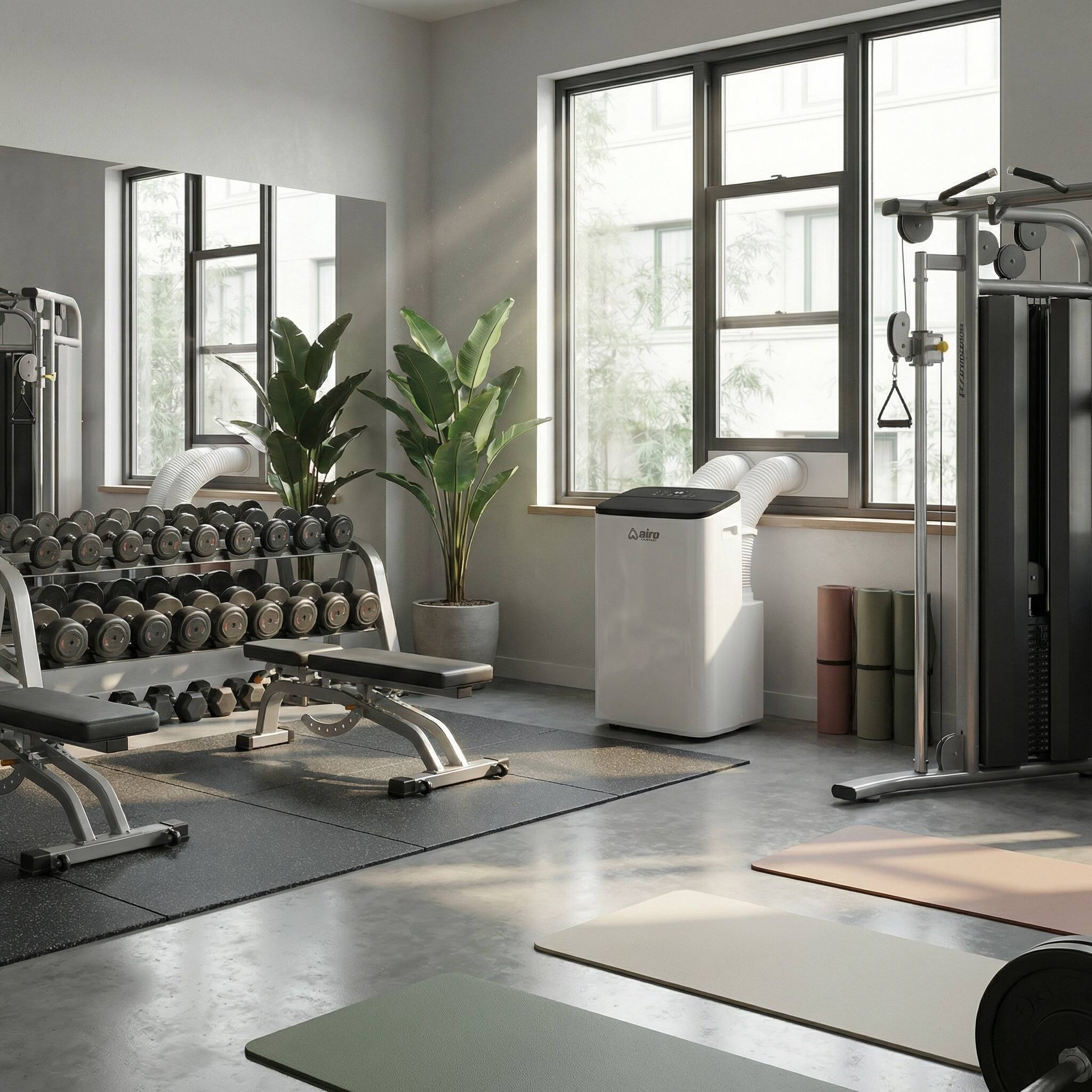 Alt View 5. Airo Comfort - 16000 BTU Portable Air Conditioner A/C with Dehumidifier and Remote DIY Window Kit.