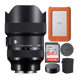 Sigma - 14-24mm f/2.8 DG DN Art Lens for Sony E-Mount with 1TB Hard Drive Bundle