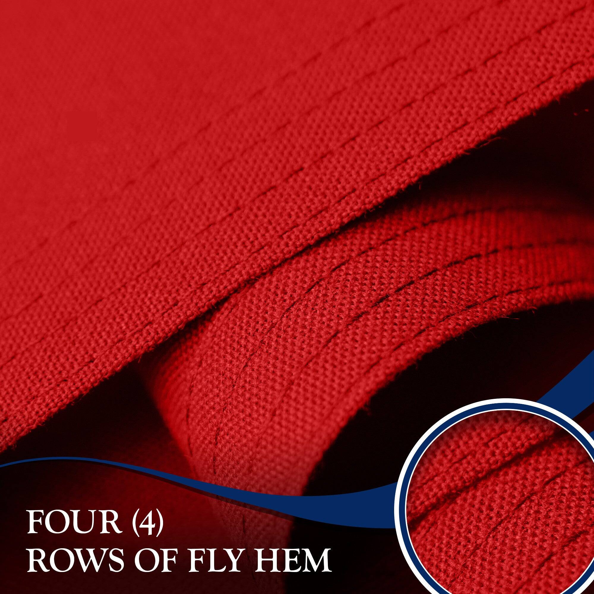 FOUR (4) ROWS OF FLY HEM