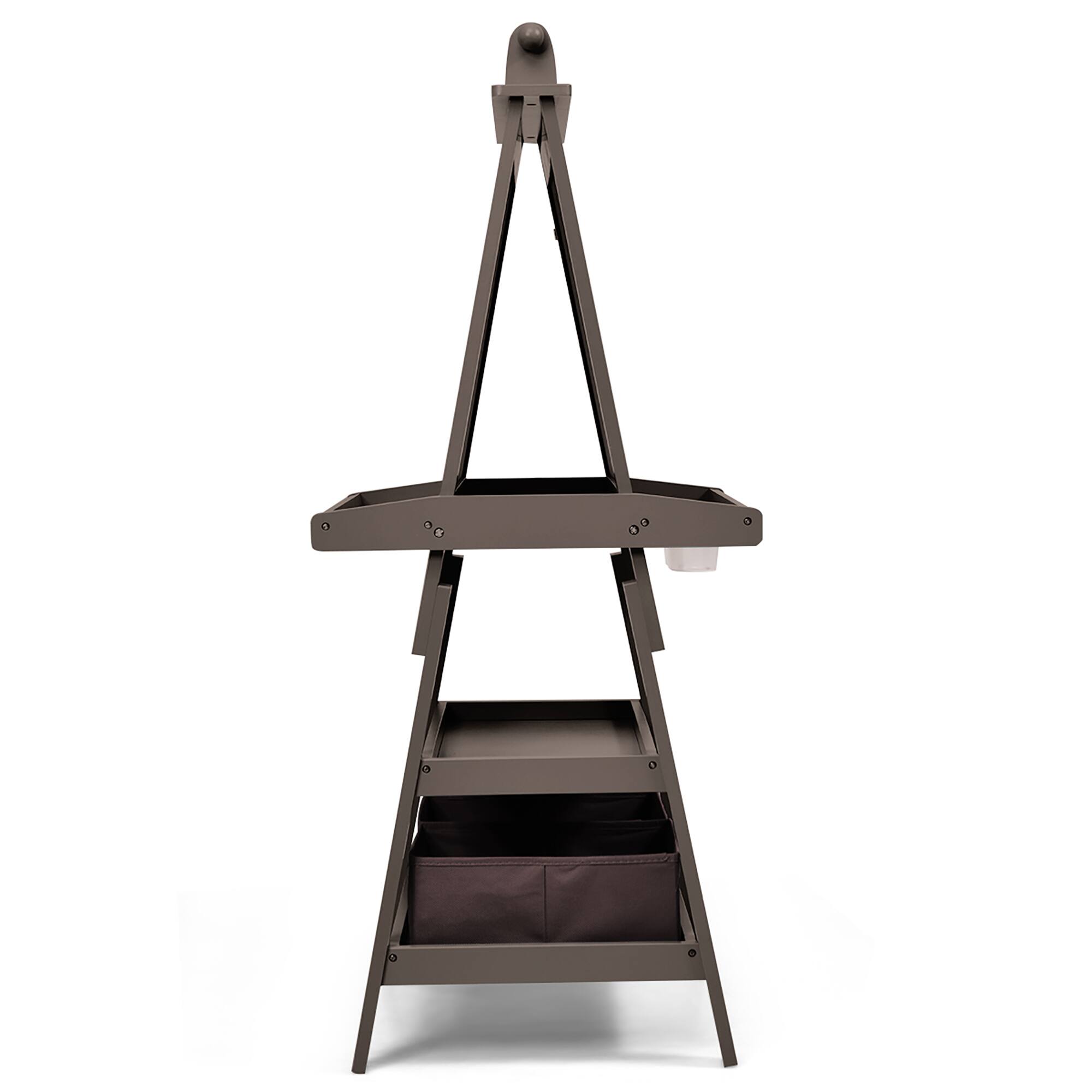 Alt View 20. Costway - 3 in 1 Double-Sided Wooden Kid's Art Easel Whiteboard - Coffee.