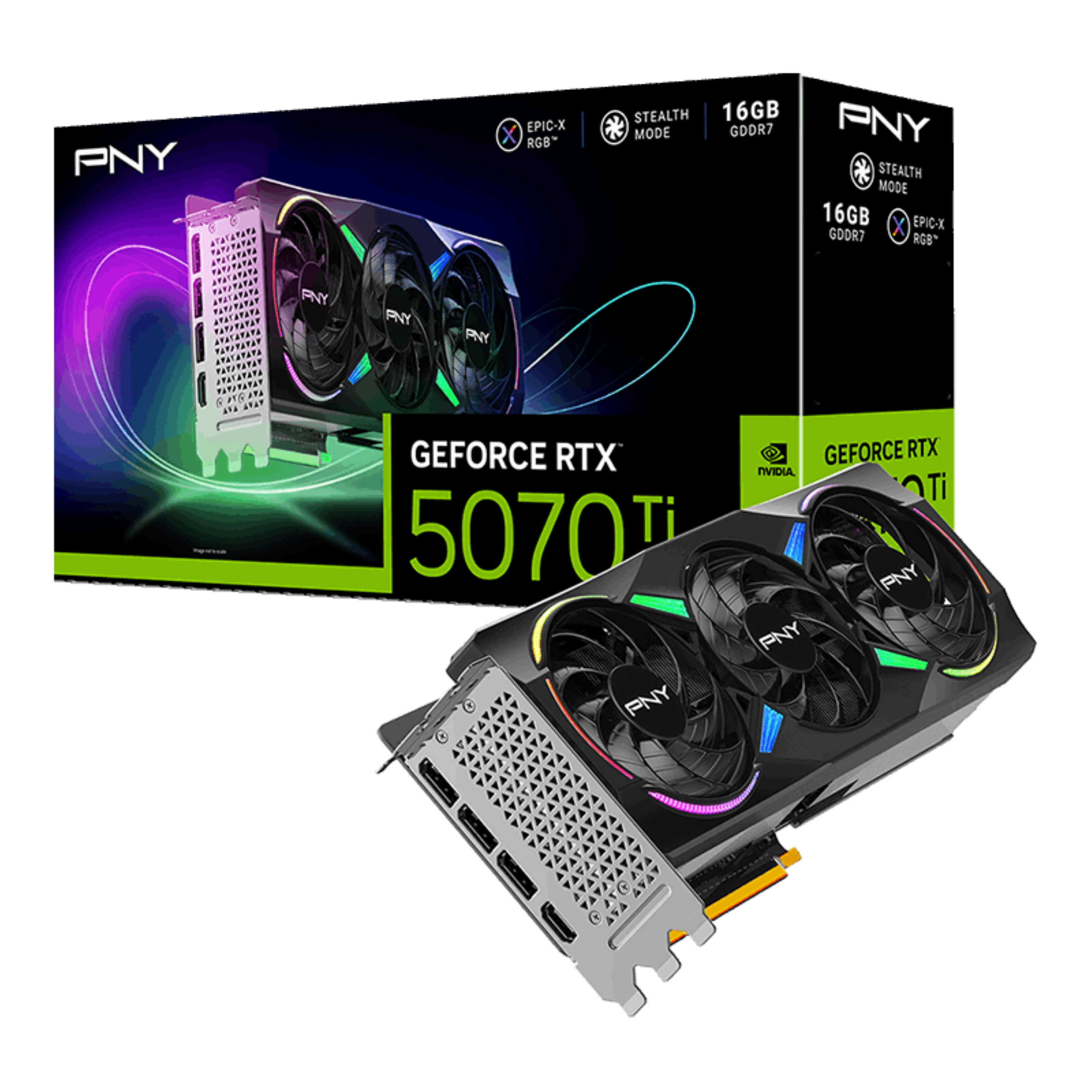 PNY GeForce RTX 5070 Ti 16GB ARGB OC GDDR7 PCI Express 5.0