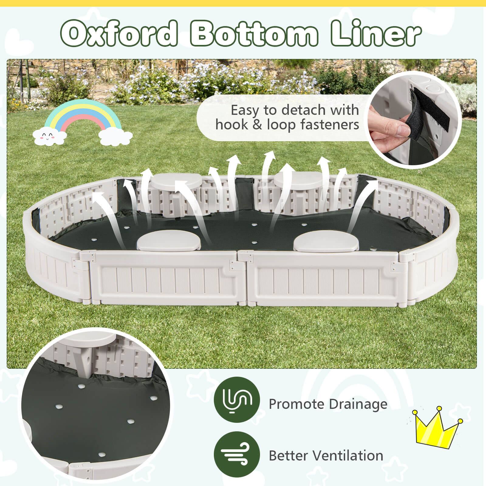 Oxford Bottom Liner

Easy to detach with hook & loop fasteners

Promote Drainage

Better Ventilation