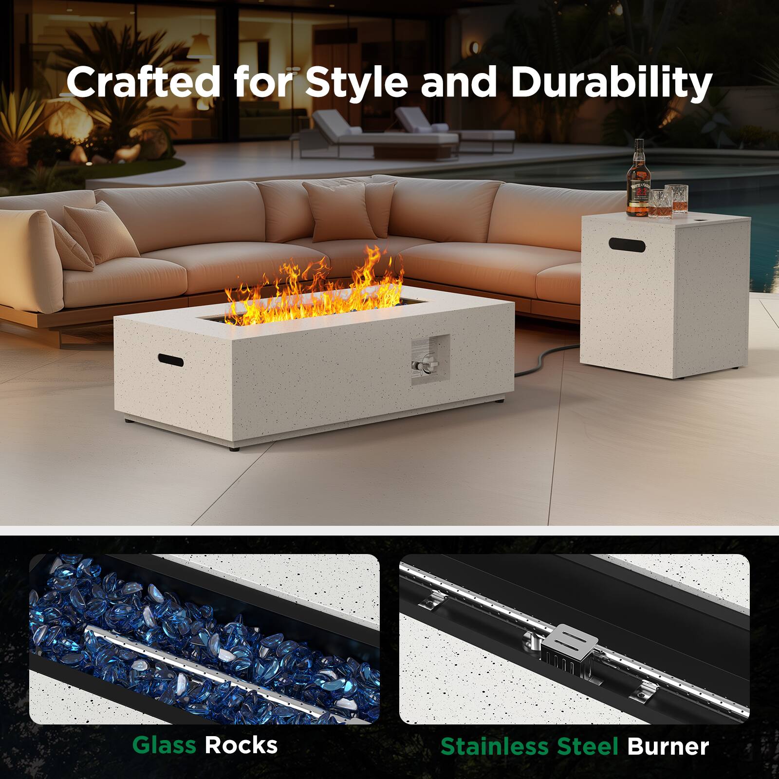 Crafted for Style and Durability

Glass Rocks Stainless Steel Burner