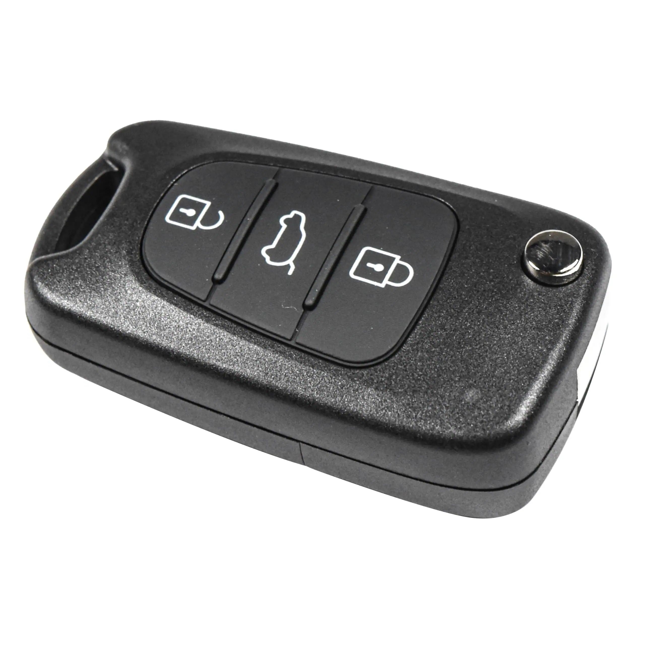Alt View 1. HQRP - Folding Flip Key Fob Shell Case 3-Button with Uncut Blade for Hyundai i20 i30 i35 iX20 iX35 - Black.