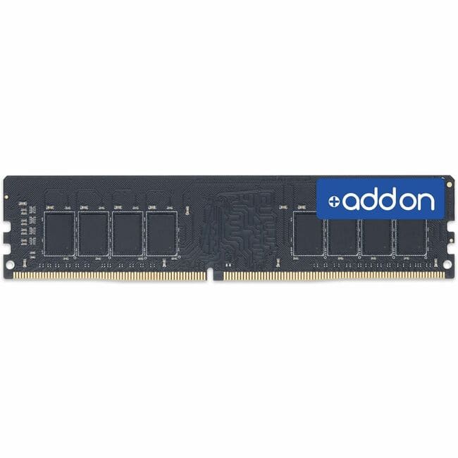 AddOn - JEDEC Standard 16GB DDR4-3200MHz Unbuffered Single Rank x8 1.2V 288-pin CL17 UDIMM - 16 GB (1 x 16GB) - Black