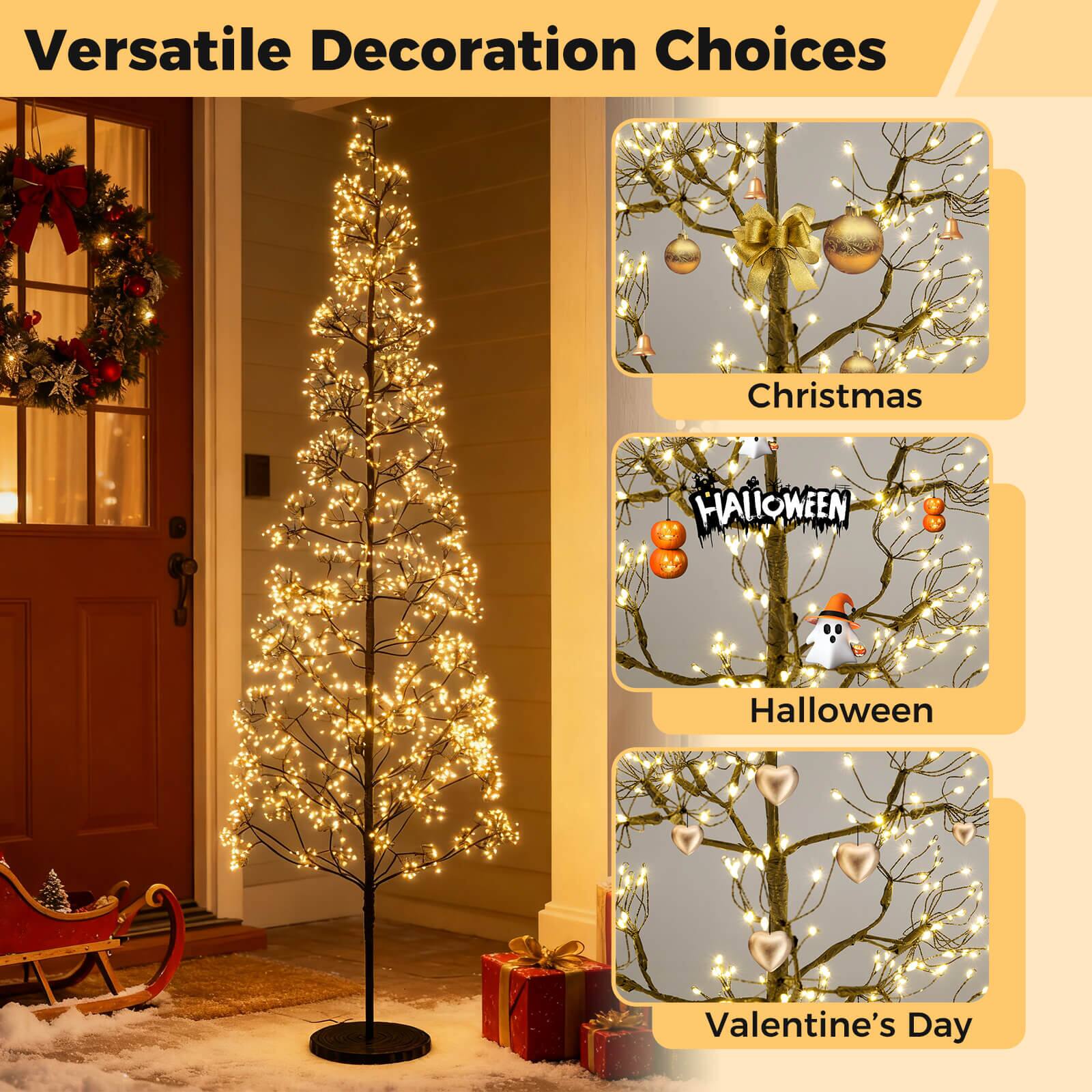 Versatile Decoration Choices

Christmas  
Halloween  
Valentine's Day