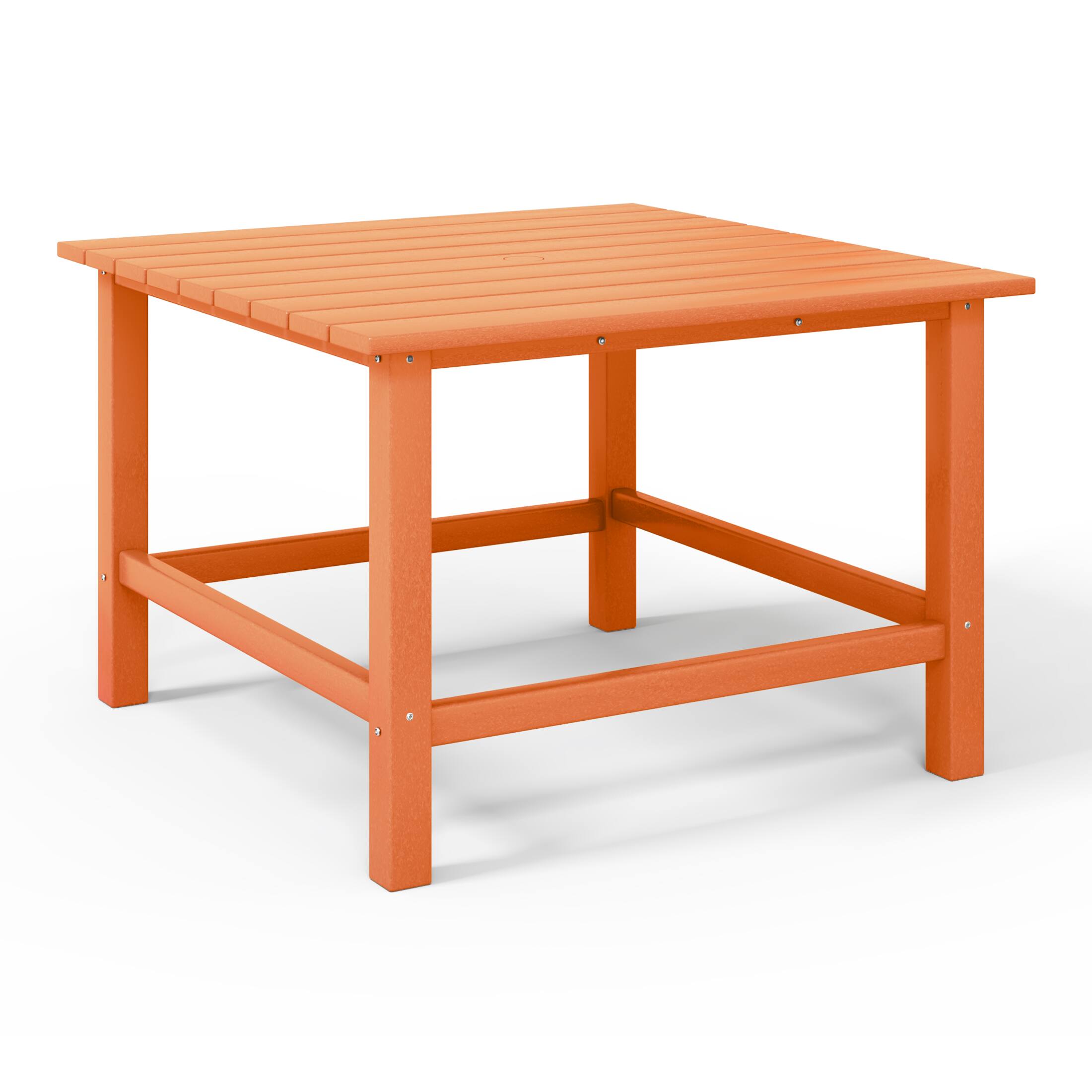 Left. WestinTrends - WestinTrends Malibu Kids Outdoor Patio Furniture HDPE 30" Wide Square Dining Table - Orange.