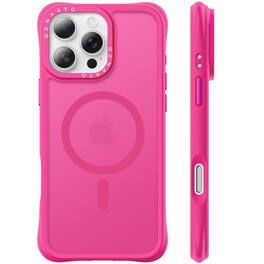 Ornarto - Magnetic for iPhone 16 Pro Case 6.3", Compatible with MagSafe | Slim Translucent Matte Cover - Hot Pink