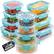 Front. Zulay Kitchen - Zulay Kitchen 12 Pack Premium Borosilicate Glass Food Storage Containers with Lids (Light Blue) - Light Blue.