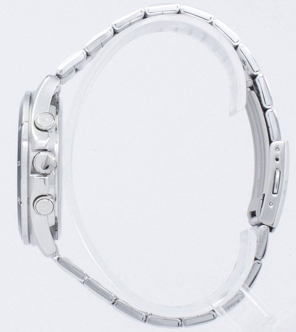 Left. Casio - ENTICER Analog Quartz MTP-1374D-1AV Mens Watch Stainless Steel Black Dial 50M - Silver, Blue.