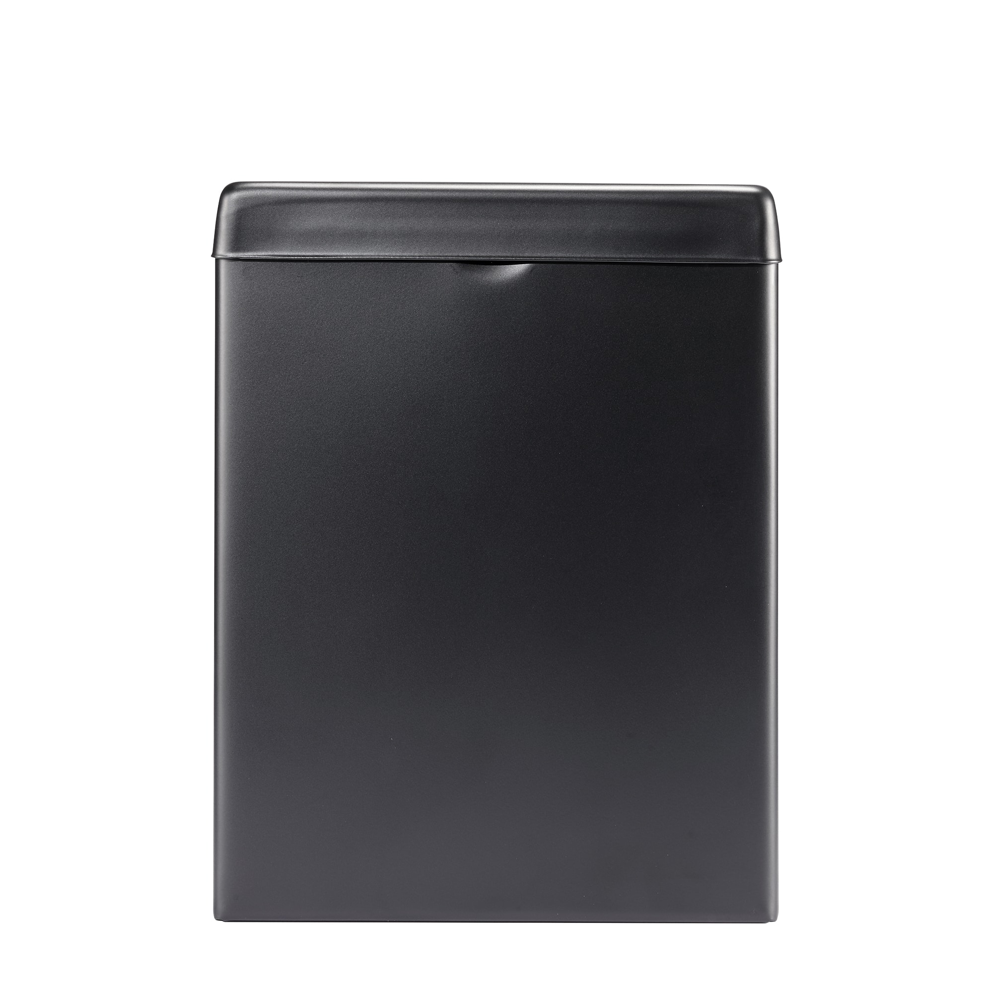 Front. Alpine Industries - Stainless Steel Wall-Mounted Sanitary Napkin Receptacle Trash Can - Black.