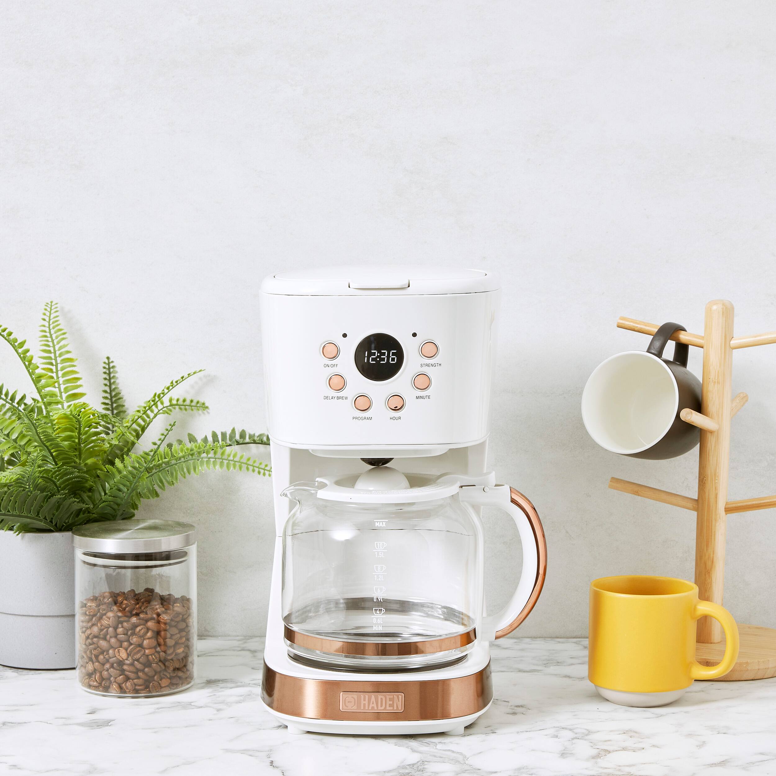 Alt View 11. Haden - 12-Cup Coffee Maker - Ivory and Copper.