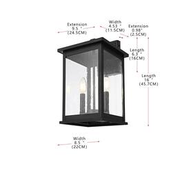 Elegant Lighting - Ringgold 8.5 Inch Outdoor Wall Sconce In - Black